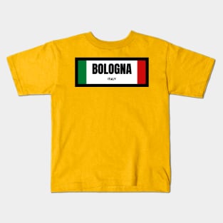 Bologna City in Italian Flag Kids T-Shirt